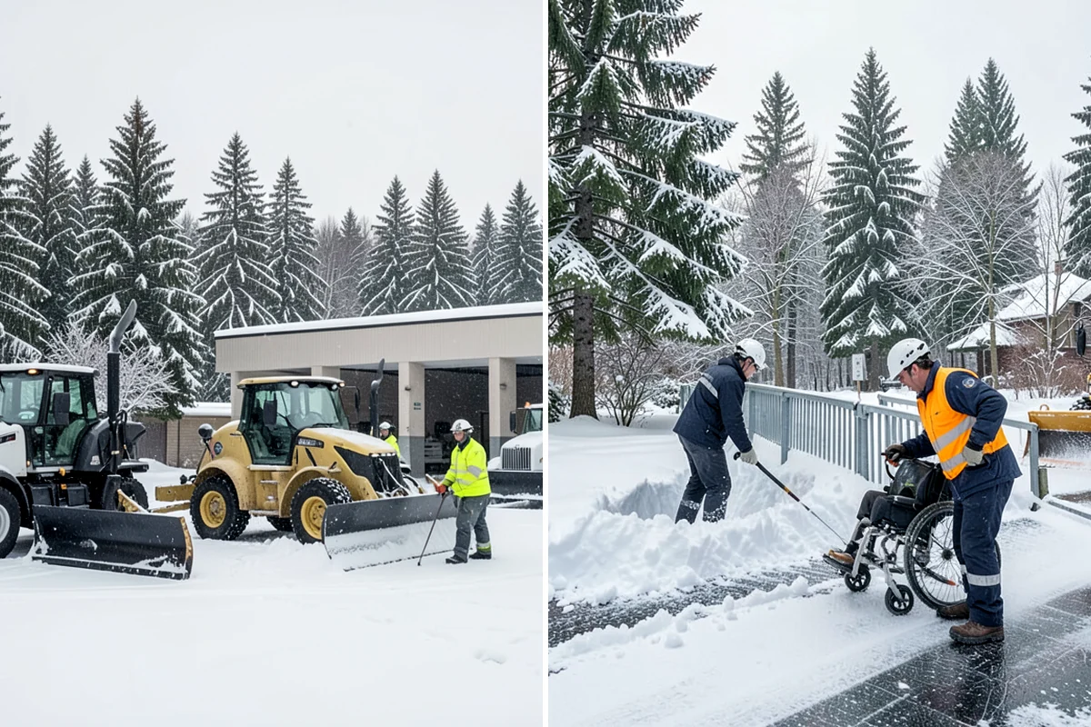 Restaurant Snow Plowing in Normandy Park, King County, WA - Confirm service hours and set a pre-open clearing deadline