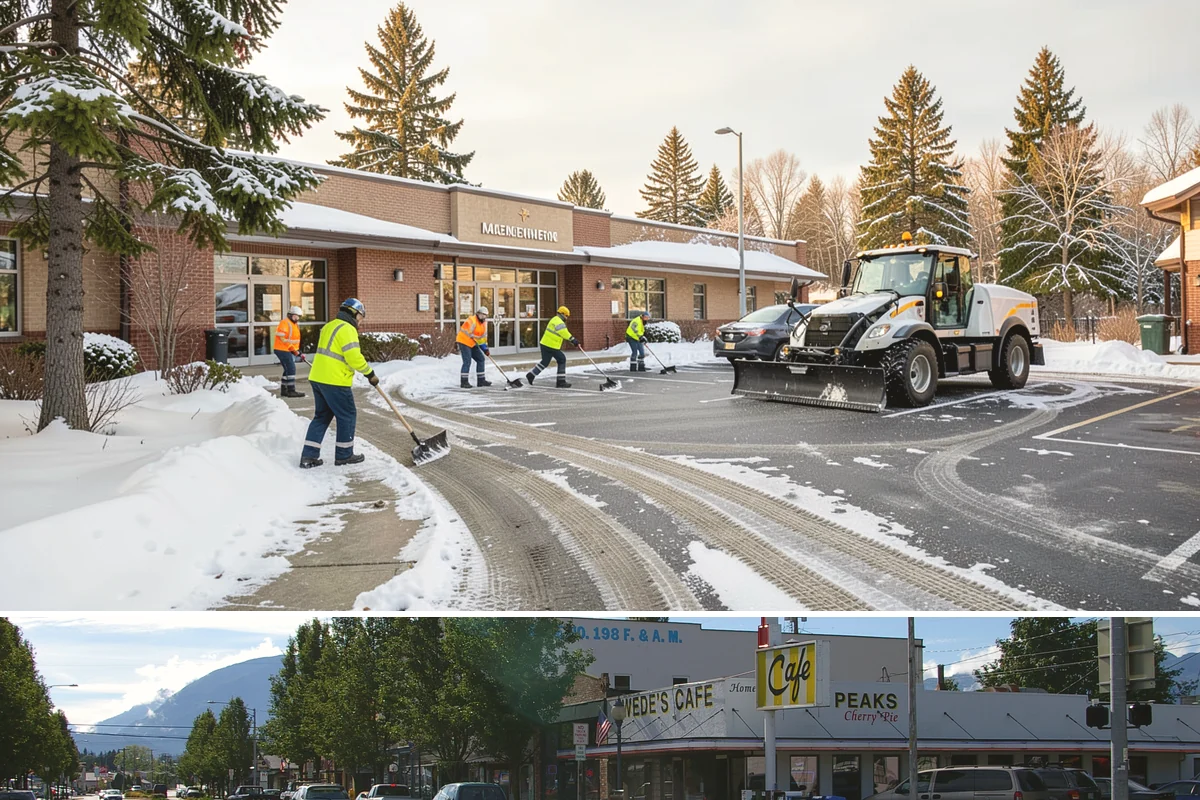Restaurant Snow Plowing in North Bend, King County, WA - Set up service before the winter dining season so a storm never keeps diners away.