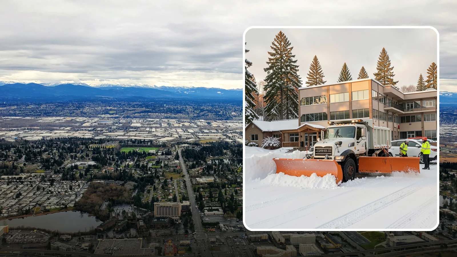 Restaurant Snow Plowing in SeaTac, King County, WA - We plow restaurant lots and entrances before service so diners and delivery drivers reach your doors safely.