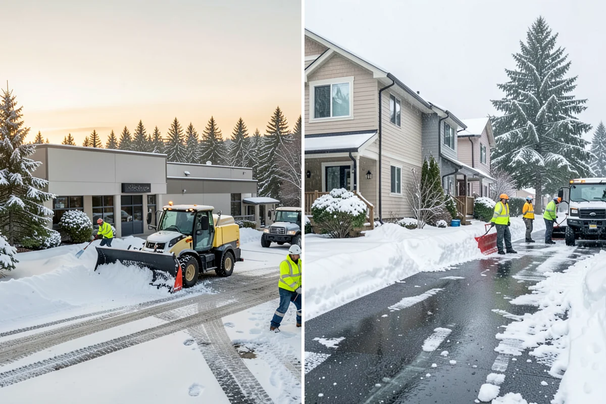 Restaurant Snow Plowing in Seattle, King County, WA - Confirm service hours and set a pre-open clearing deadline