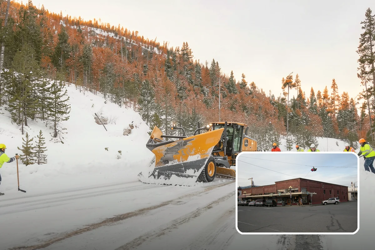 Restaurant Snow Plowing in Sedro-Woolley, Skagit County, WA - Customer lot and delivery lane cleared before service
