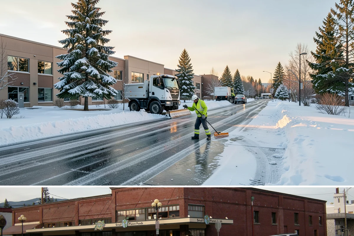 Restaurant Snow Plowing in Sedro-Woolley, Skagit County, WA - Set up service before the winter dining season so a storm never keeps diners away.