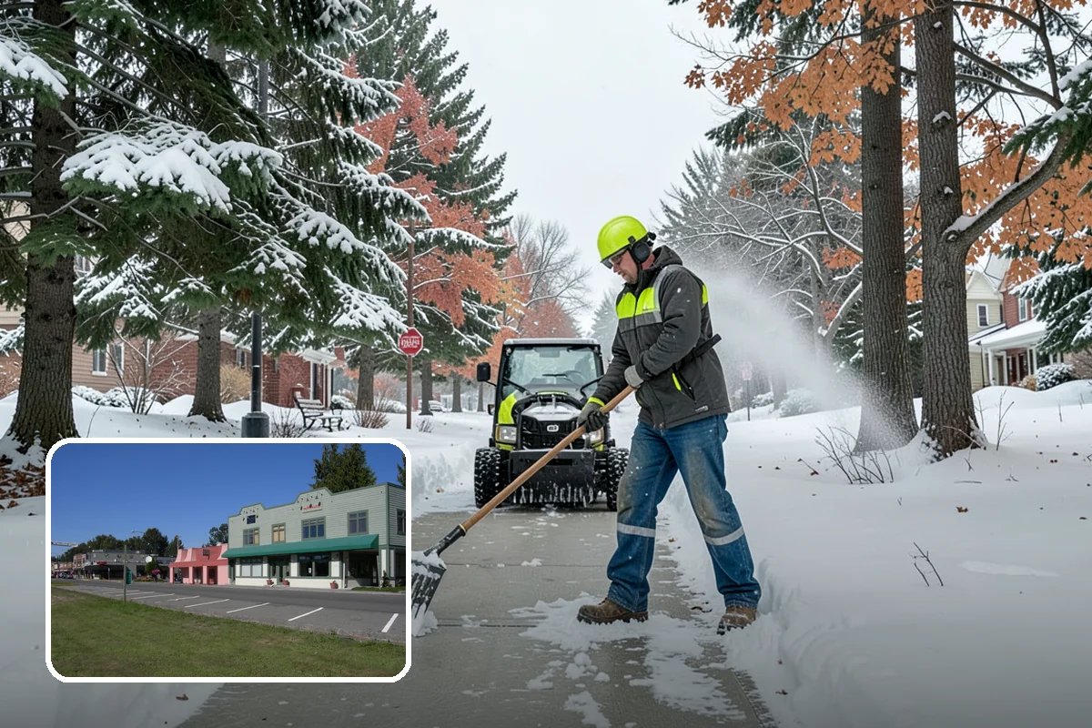 Restaurant Snow Plowing in Snoqualmie, King County, WA - Customer lot and delivery lane cleared before service