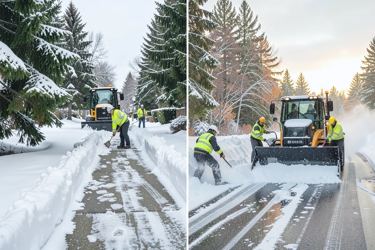 Restaurant Snow Plowing in Sumner, Pierce County, WA - Confirm service hours and set a pre-open clearing deadline