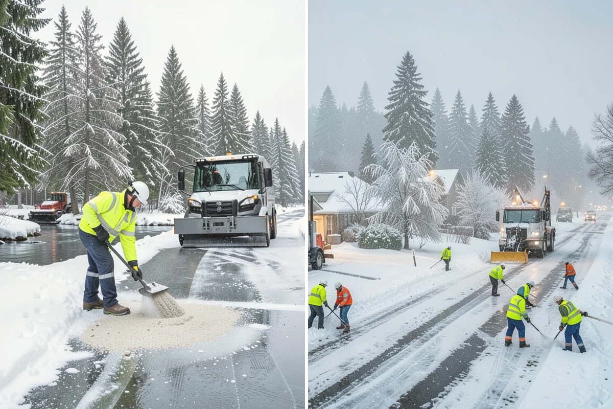 Restaurant Snow Removal in Algona, King County, WA - Identify guest entrances, patio areas, and delivery access