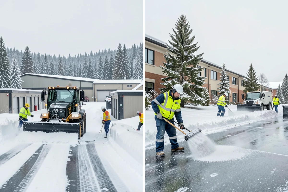 Restaurant Snow Removal in Arlington, Snohomish County, WA - Identify guest entrances, patio areas, and delivery access