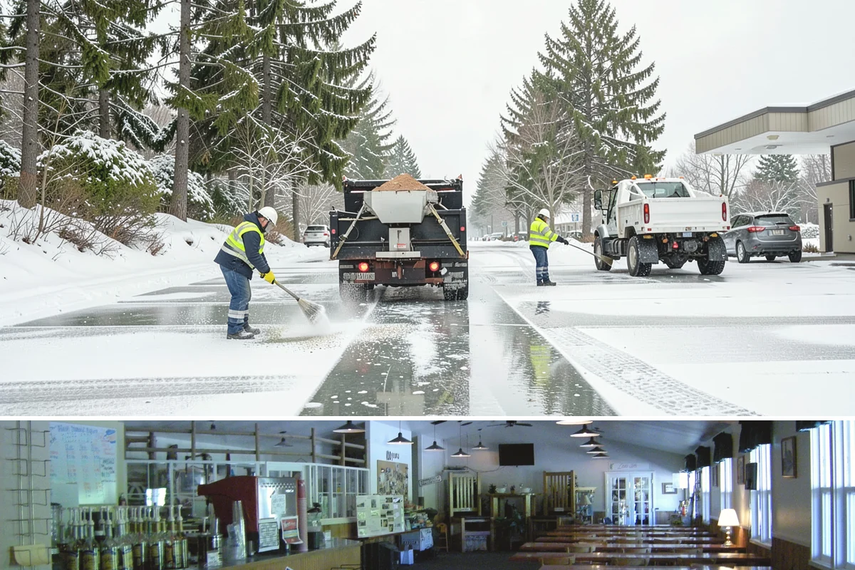 Restaurant Snow Removal in Black Diamond, King County, WA - Restaurants need attentive service during December and January evenings when cold nights ice over front walks right at dinner...