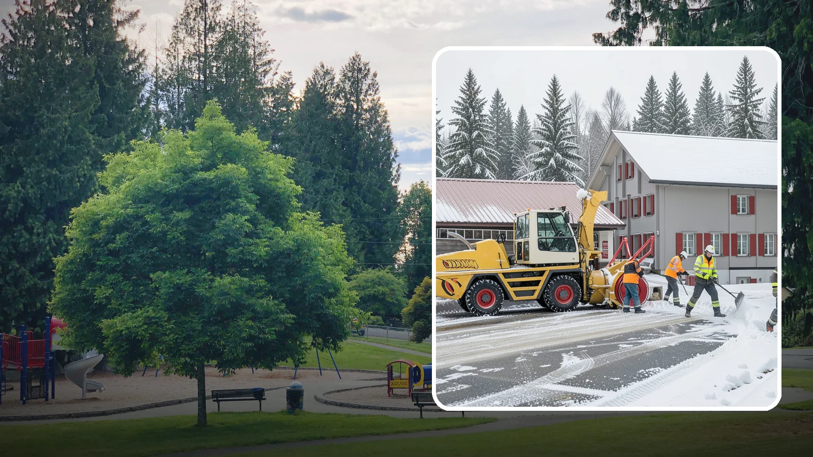 Restaurant Snow Removal in Bonney Lake, Pierce County, WA - Keep diners and delivery drivers moving safely by clearing your restaurant's lot, entrance, and patio during winter weather.