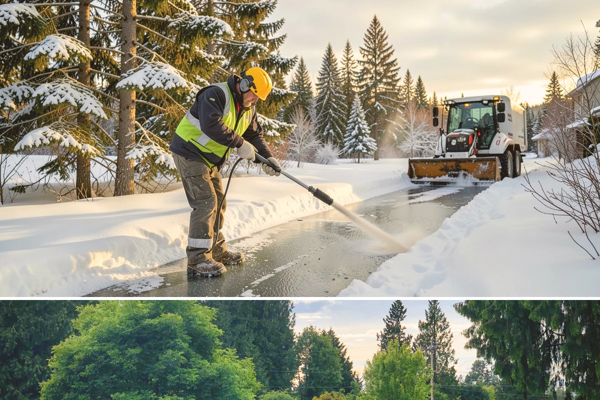 Restaurant Snow Removal in Bonney Lake, Pierce County, WA - Restaurants need attentive service during December and January evenings when cold nights ice over front walks right at dinner...