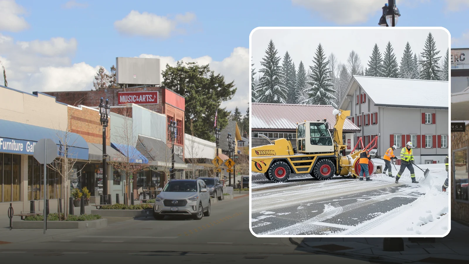 Restaurant Snow Removal in Bothell, King County, WA - Keep diners and delivery drivers moving safely by clearing your restaurant's lot, entrance, and patio during winter weather.