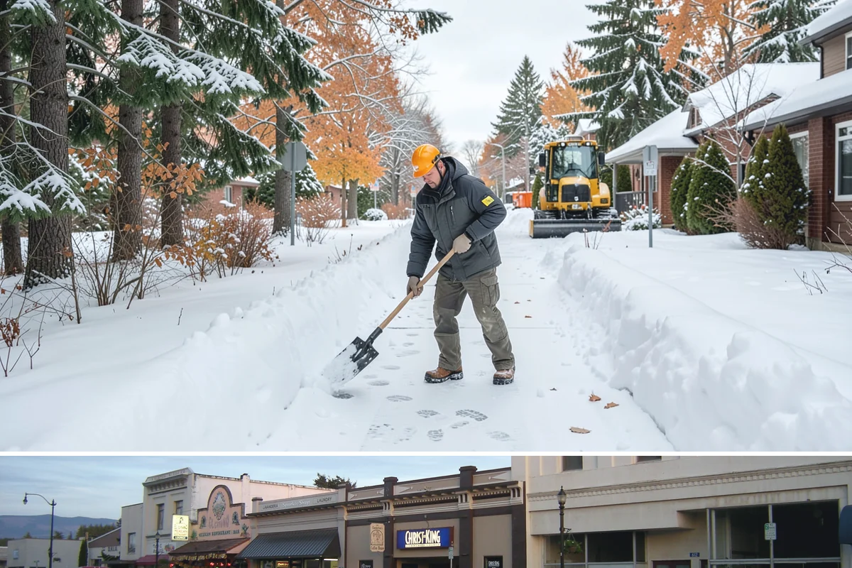 Restaurant Snow Removal in Burlington, Skagit County, WA - Restaurants need attentive service during December and January evenings when cold nights ice over front walks right at dinner...