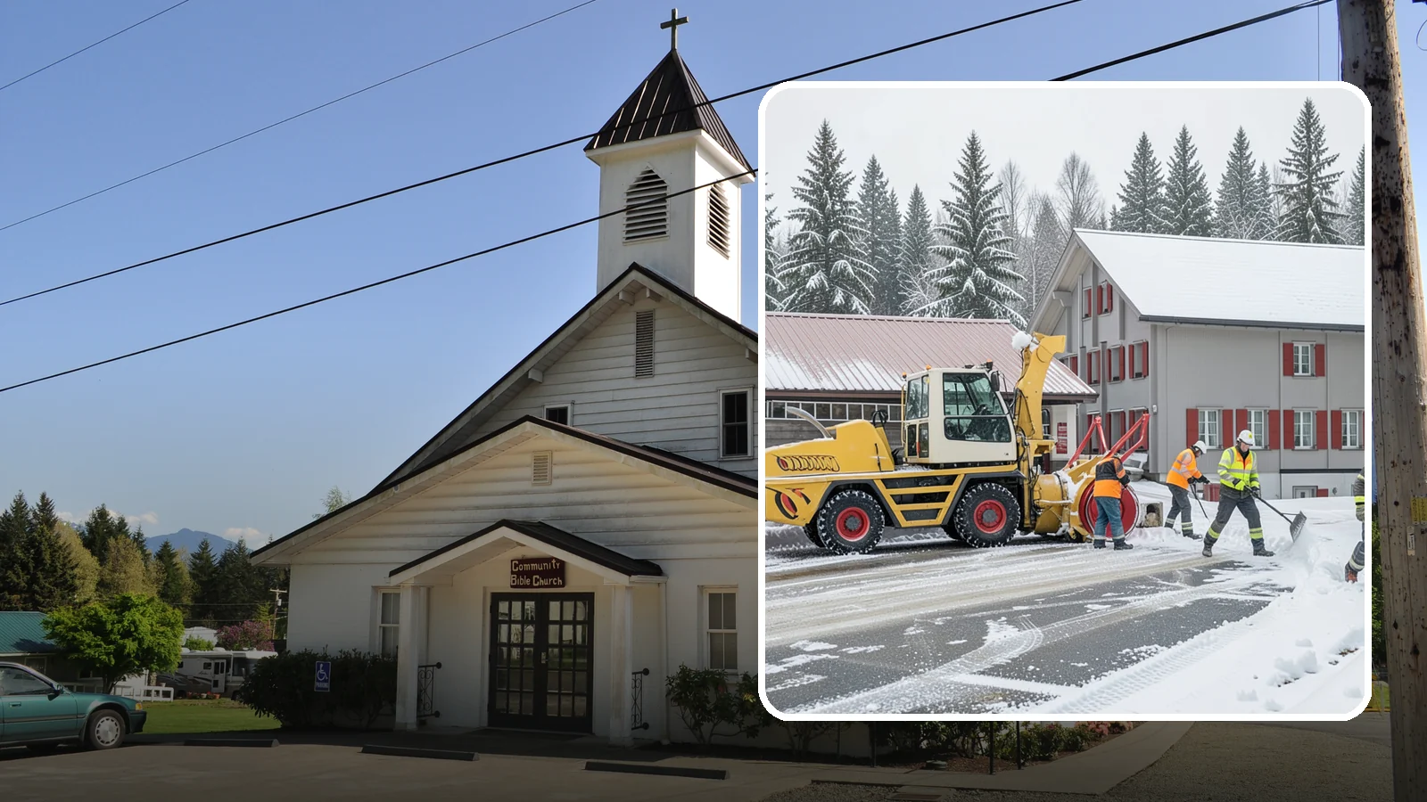 Restaurant Snow Removal in Concrete, Skagit County, WA - Keep diners and delivery drivers moving safely by clearing your restaurant's lot, entrance, and patio during winter weather.