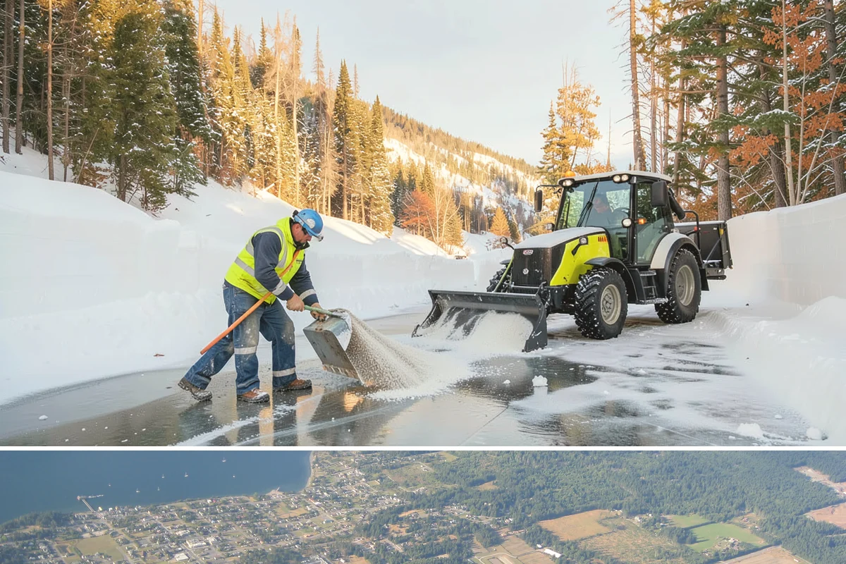 Restaurant Snow Removal in Coupeville, Island County, WA - Restaurants need attentive service during December and January evenings when cold nights ice over front walks right at dinner...