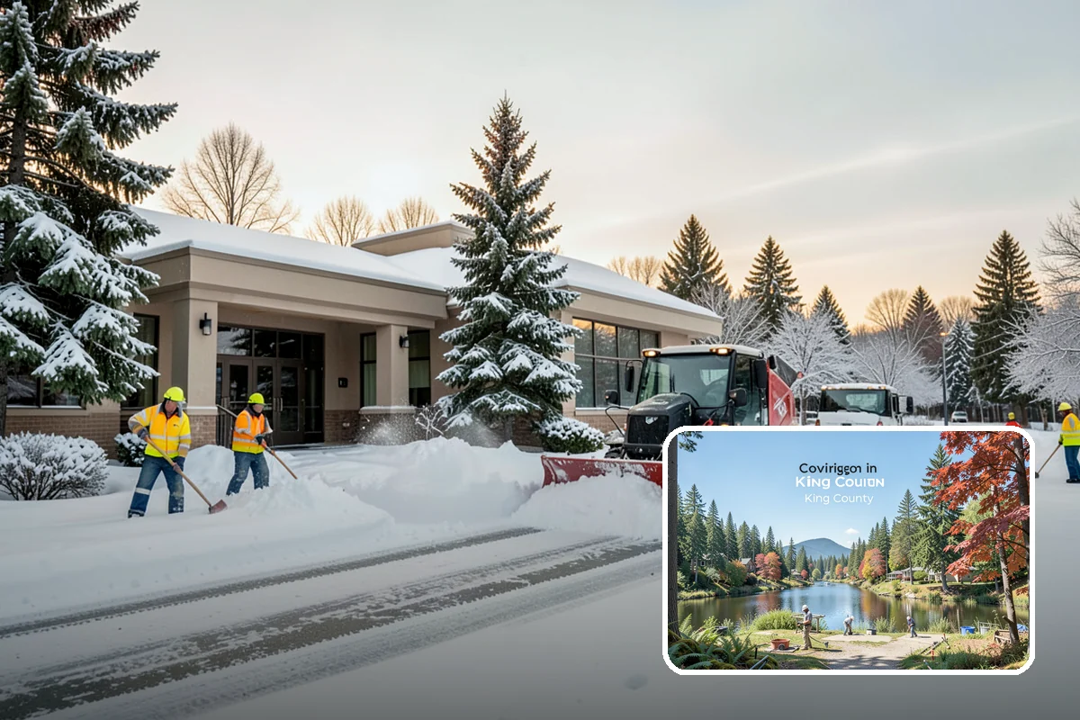 Restaurant Snow Removal in Covington, King County, WA - Clear entrances that keep diners walking in