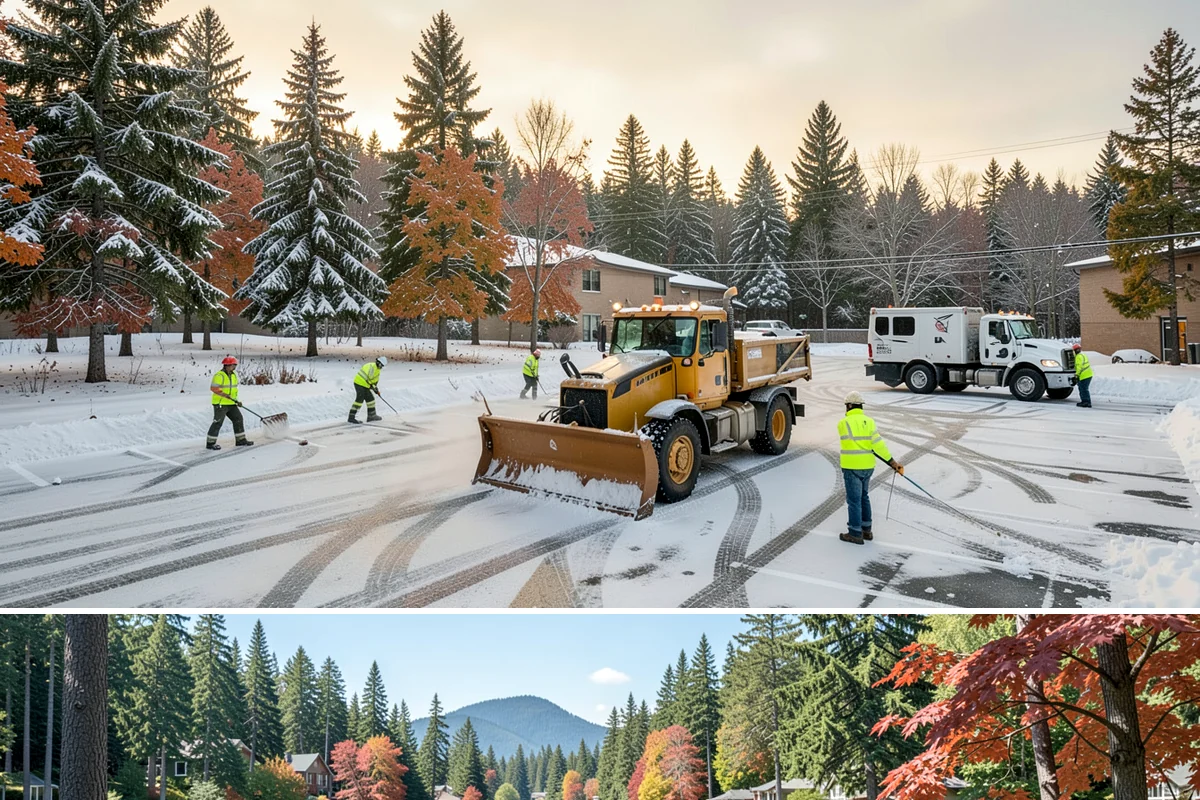 Restaurant Snow Removal in Covington, King County, WA - Restaurants need attentive service during December and January evenings when cold nights ice over front walks right at dinner...