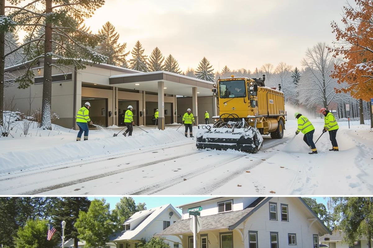 Restaurant Snow Removal in DuPont, Pierce County, WA - Restaurants need attentive service during December and January evenings when cold nights ice over front walks right at dinner...