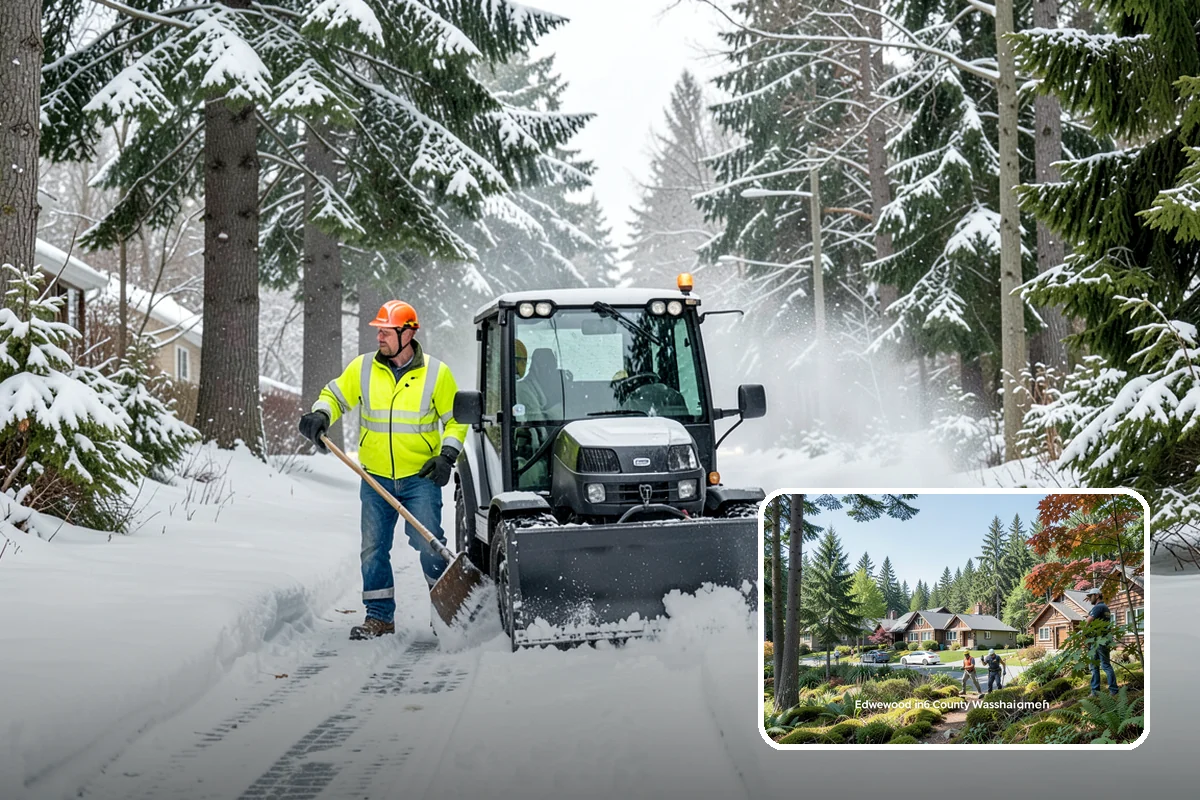 Restaurant Snow Removal in Edgewood, Pierce County, WA - Clear entrances that keep diners walking in