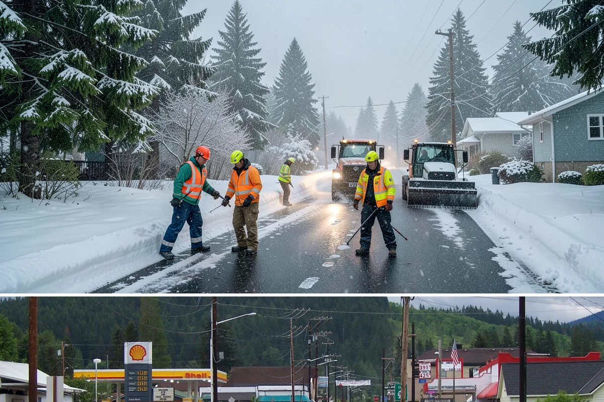 Restaurant Snow Removal in Granite Falls, Snohomish County, WA - Restaurants need attentive service during December and January evenings when cold nights ice over front walks right at dinner...