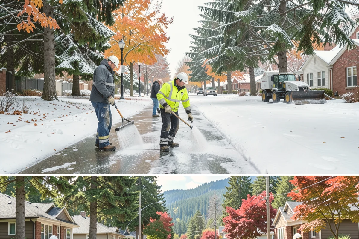 Restaurant Snow Removal in Hunts Point, King County, WA - Restaurants need attentive service during December and January evenings when cold nights ice over front walks right at dinner...