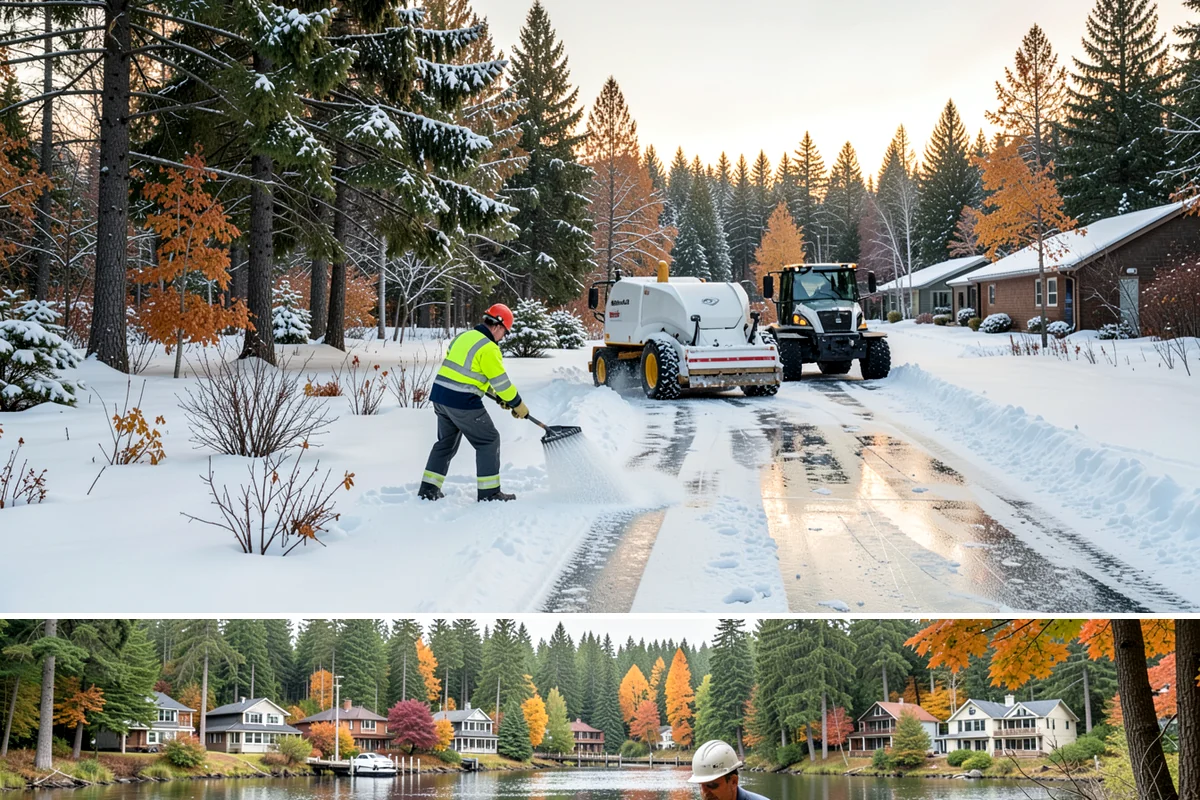 Restaurant Snow Removal in La Conner, Skagit County, WA - Restaurants need attentive service during December and January evenings when cold nights ice over front walks right at dinner...