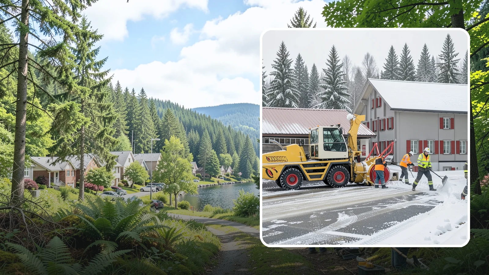 Restaurant Snow Removal in Lake Forest Park, King County, WA - Keep diners and delivery drivers moving safely by clearing your restaurant's lot, entrance, and patio during winter weather.