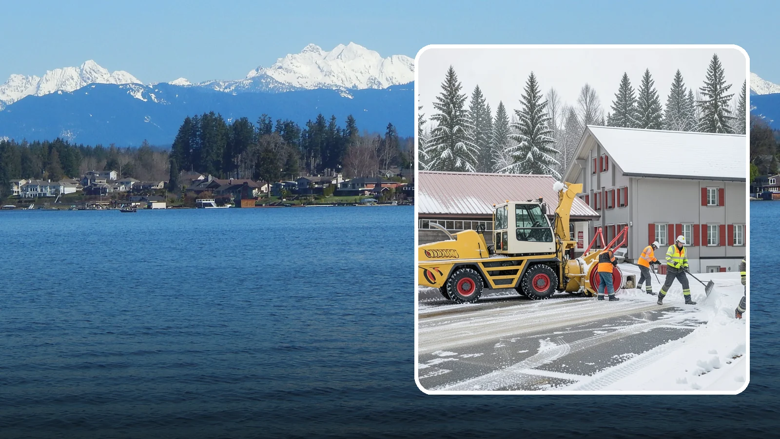 Restaurant Snow Removal in Lake Stevens, Snohomish County, WA - Keep diners and delivery drivers moving safely by clearing your restaurant's lot, entrance, and patio during winter weather.
