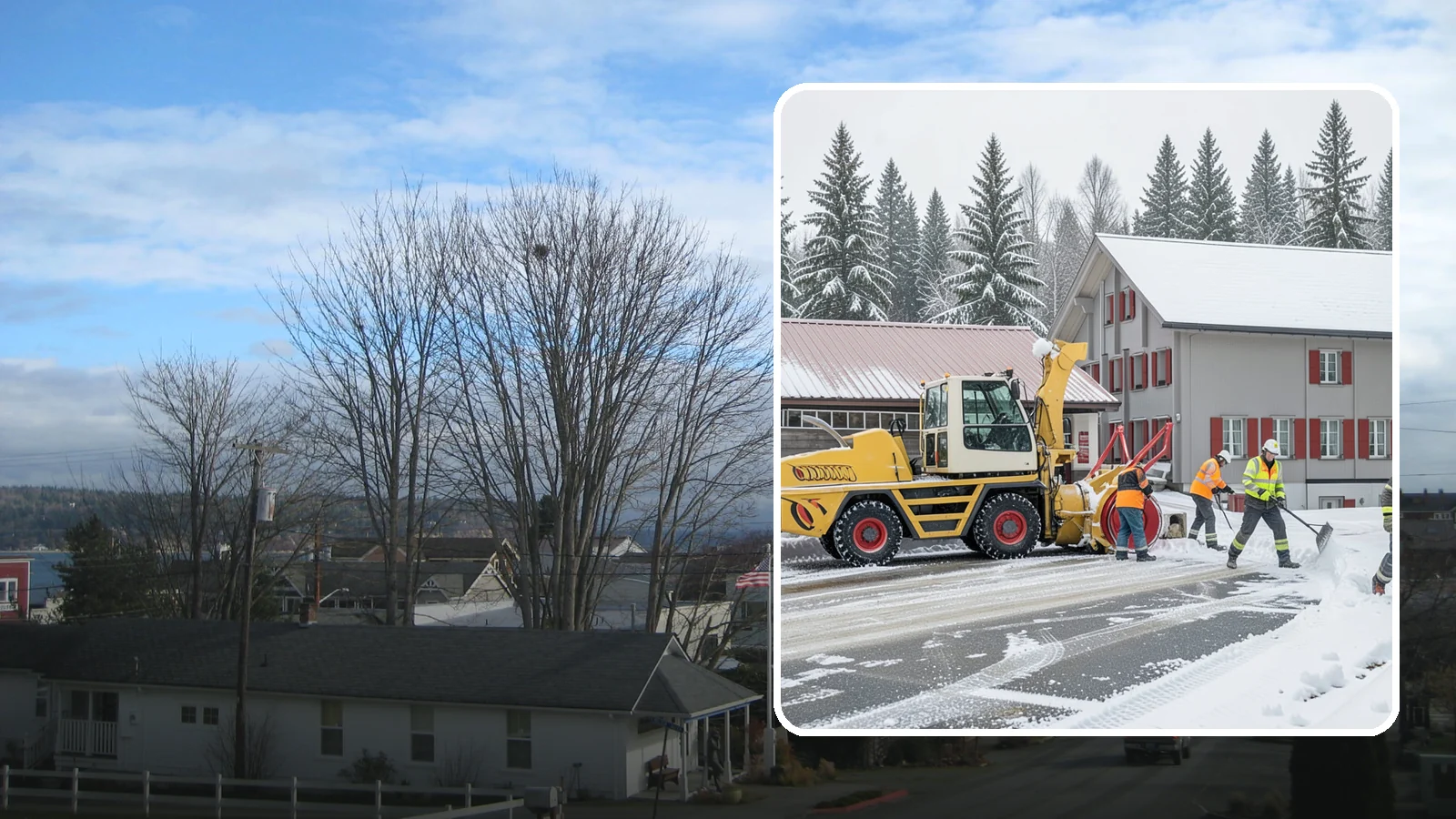 Restaurant Snow Removal in Langley, Island County, WA - Keep diners and delivery drivers moving safely by clearing your restaurant's lot, entrance, and patio during winter weather.