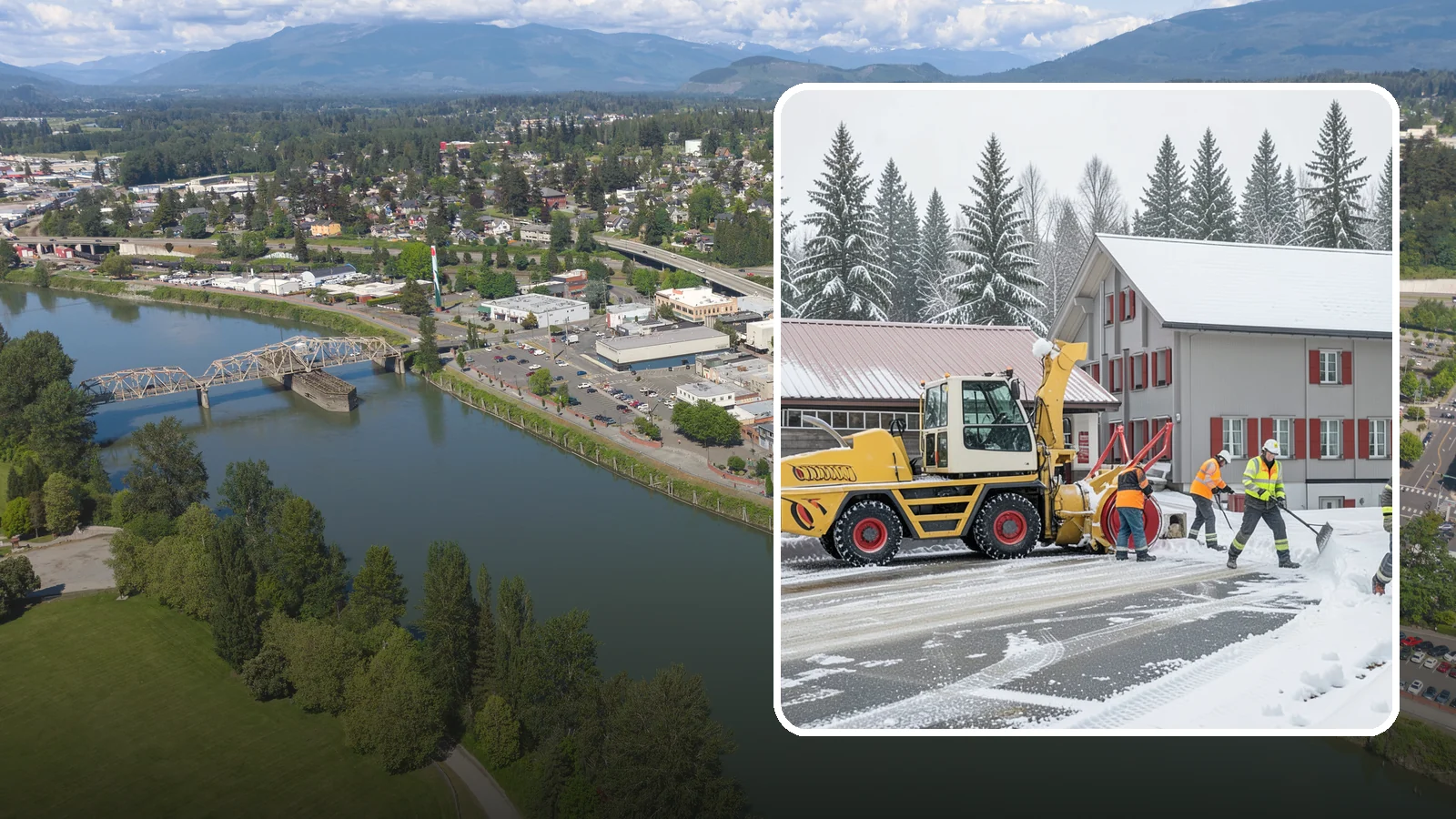 Restaurant Snow Removal in Mount Vernon, Skagit County, WA - Keep diners and delivery drivers moving safely by clearing your restaurant's lot, entrance, and patio during winter weather.