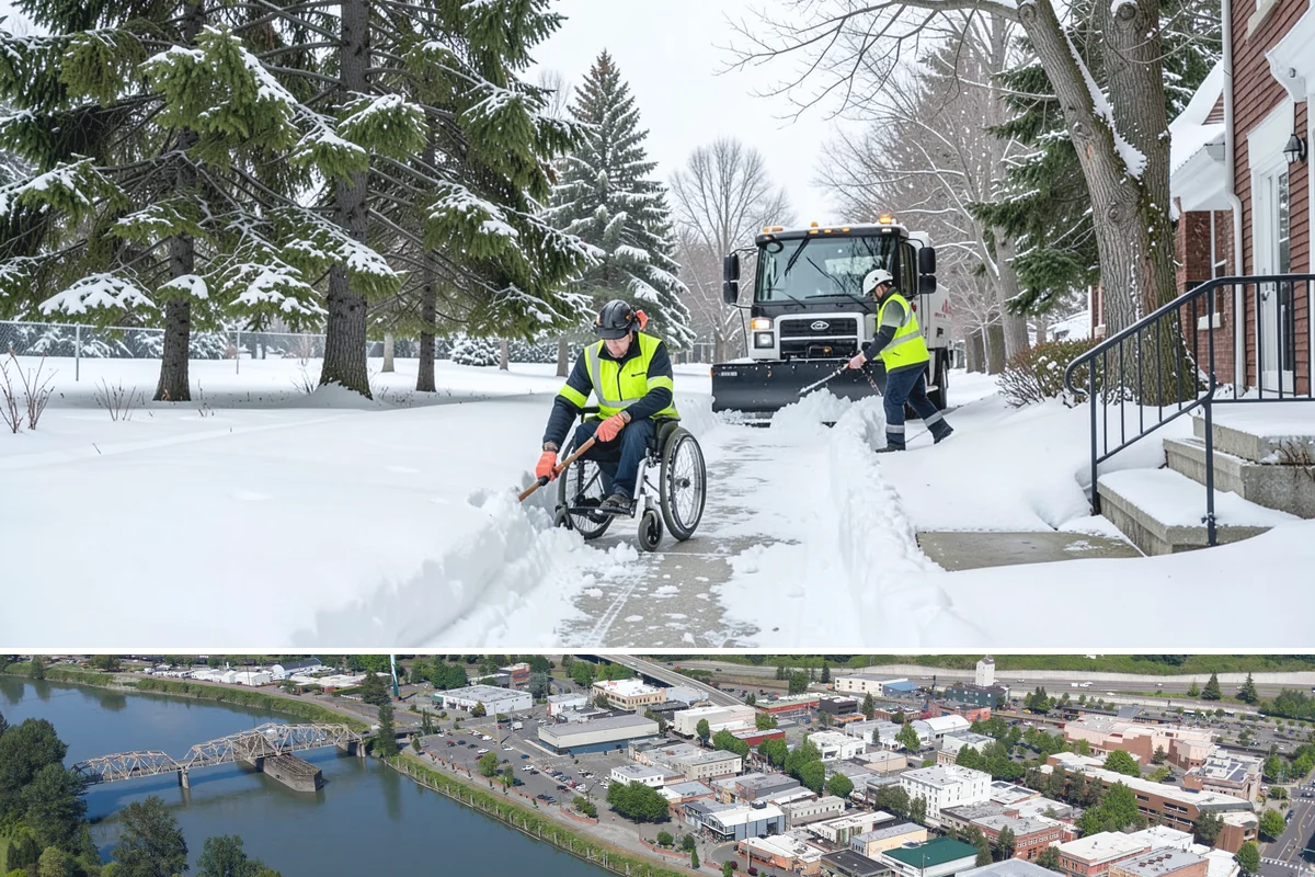 Restaurant Snow Removal in Mount Vernon, Skagit County, WA - Restaurants need attentive service during December and January evenings when cold nights ice over front walks right at dinner...