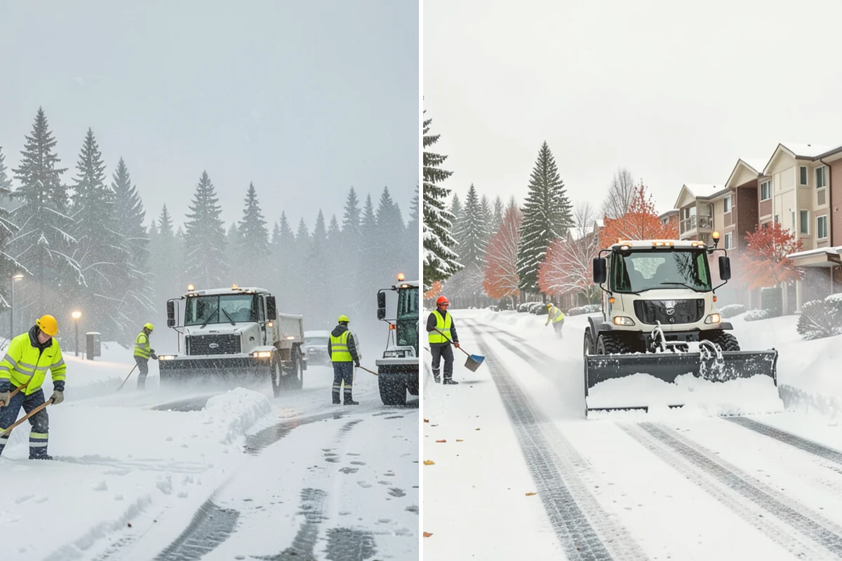 Restaurant Snow Removal in Newcastle, King County, WA - Identify guest entrances, patio areas, and delivery access