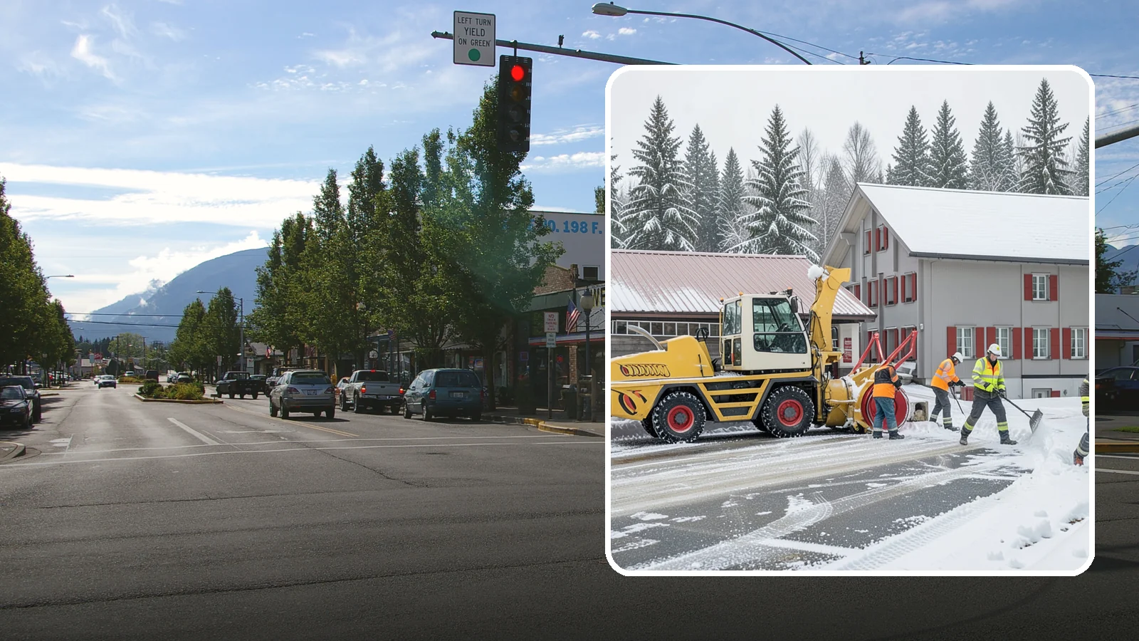 Restaurant Snow Removal in North Bend, King County, WA - Keep diners and delivery drivers moving safely by clearing your restaurant's lot, entrance, and patio during winter weather.