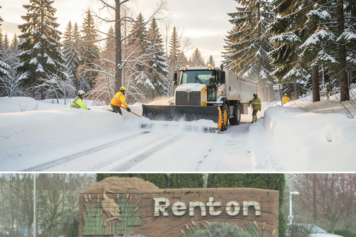 Restaurant Snow Removal in Renton, King County, WA - Restaurants need attentive service during December and January evenings when cold nights ice over front walks right at dinner...
