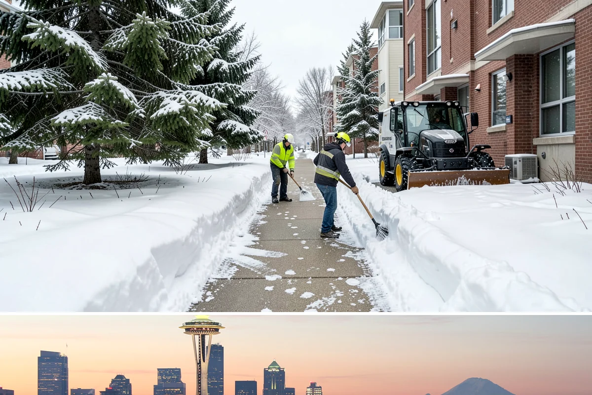 Restaurant Snow Removal in Seattle, King County, WA - Restaurants need attentive service during December and January evenings when cold nights ice over front walks right at dinner...