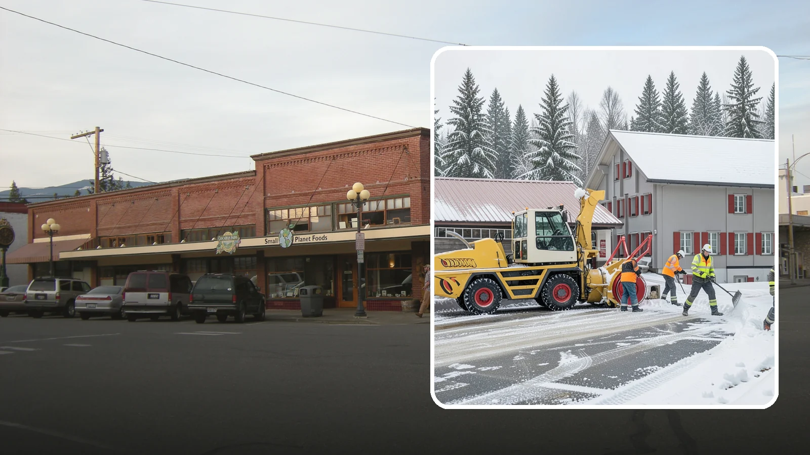 Restaurant Snow Removal in Sedro-Woolley, Skagit County, WA - Keep diners and delivery drivers moving safely by clearing your restaurant's lot, entrance, and patio during winter weather.