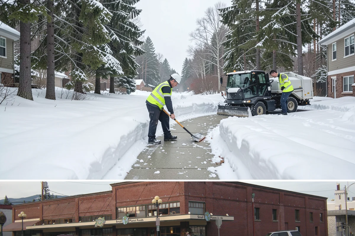 Restaurant Snow Removal in Sedro-Woolley, Skagit County, WA - Restaurants need attentive service during December and January evenings when cold nights ice over front walks right at dinner...