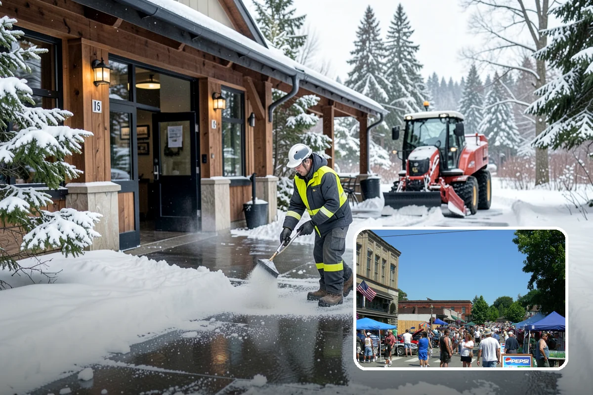 Restaurant Snow Removal in Snohomish, Snohomish County, WA - Clear entrances that keep diners walking in