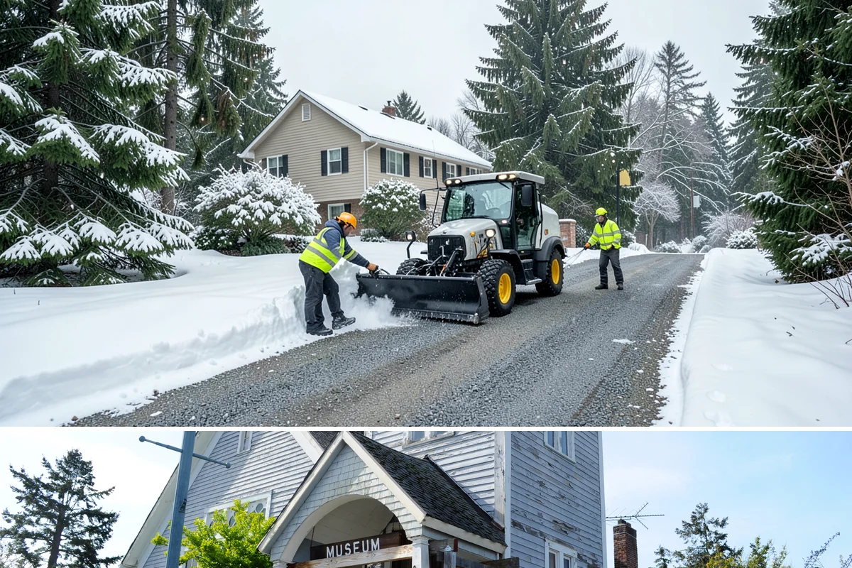 Restaurant Snow Removal in Steilacoom, Pierce County, WA - Restaurants need attentive service during December and January evenings when cold nights ice over front walks right at dinner...