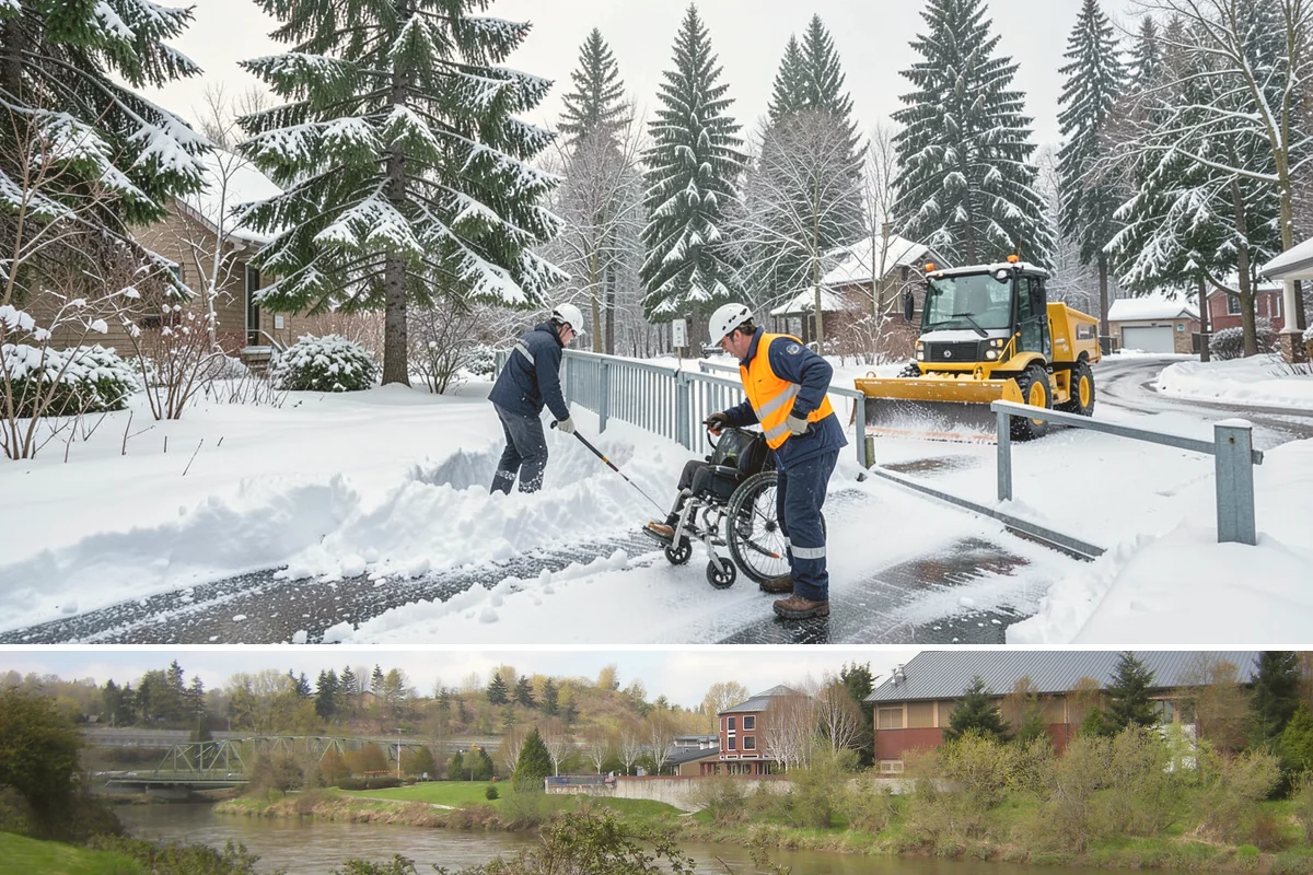 Restaurant Snow Removal in Tukwila, King County, WA - Restaurants need attentive service during December and January evenings when cold nights ice over front walks right at dinner...