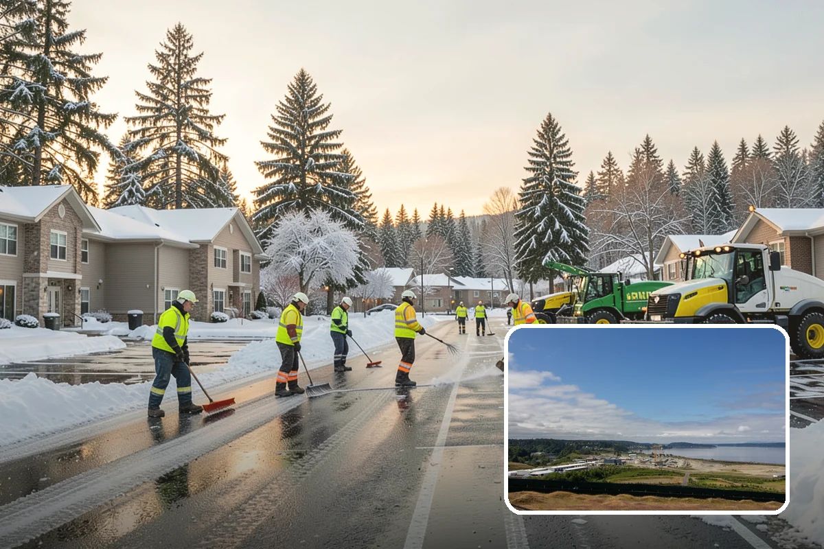 Restaurant Snow Removal in University Place, Pierce County, WA - Clear entrances that keep diners walking in