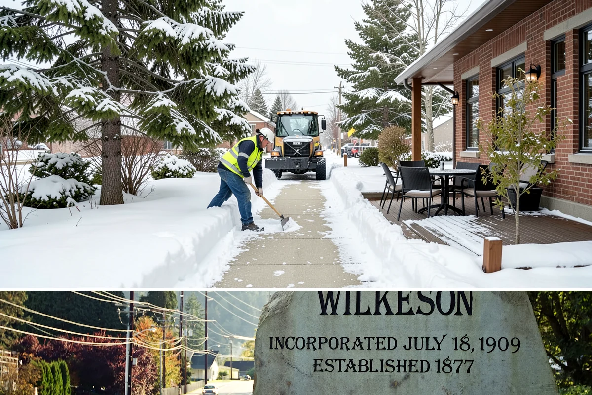 Restaurant Snow Removal in Wilkeson, Pierce County, WA - Restaurants need attentive service during December and January evenings when cold nights ice over front walks right at dinner...