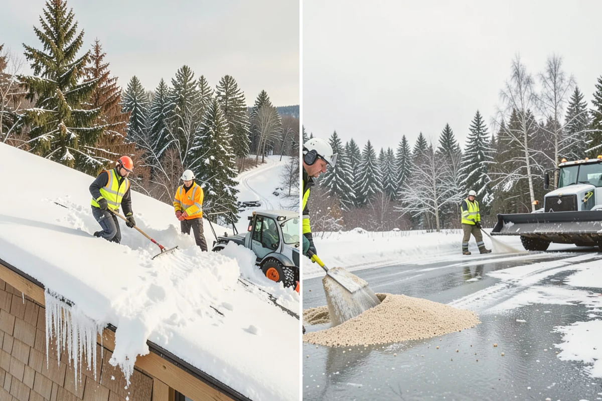 Retail Parking Lot Snow Removal in Algona, King County, WA - Review store hours, high-traffic zones, and cart return areas