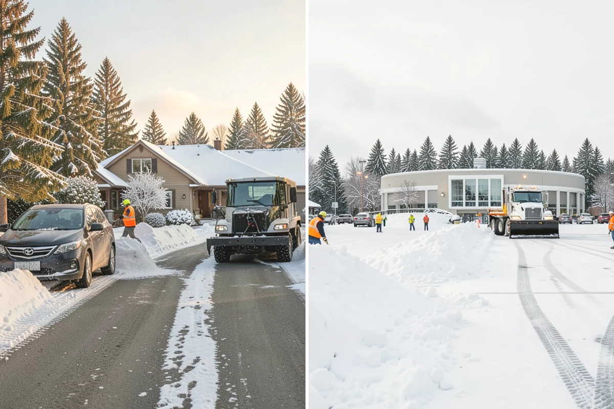 Retail Parking Lot Snow Removal in Anacortes, Skagit County, WA - Review store hours, high-traffic zones, and cart return areas
