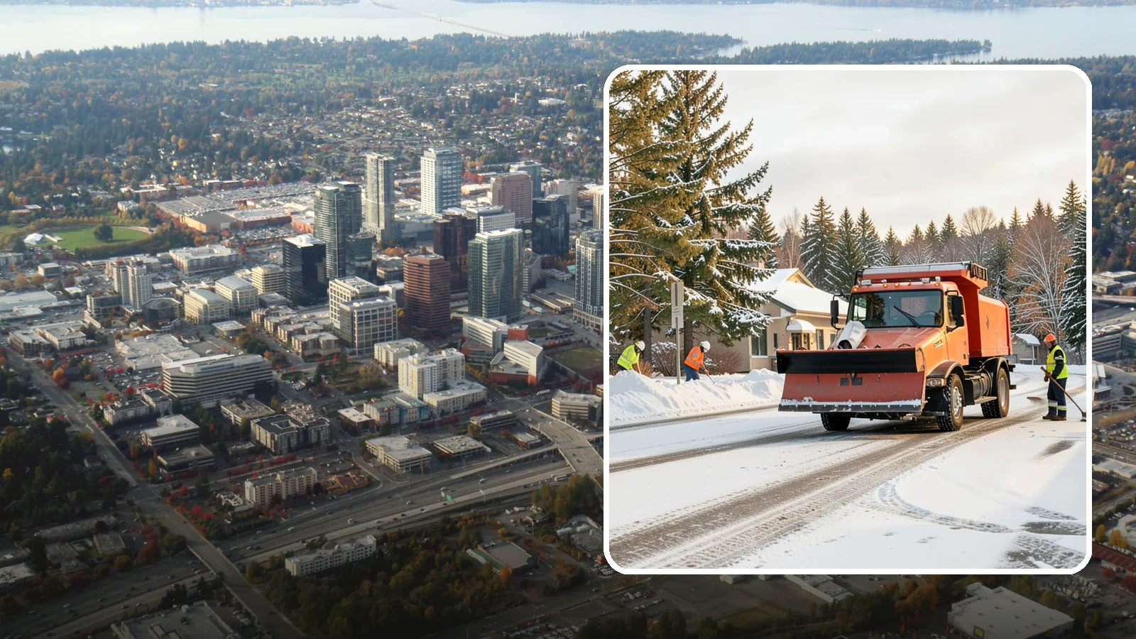 Retail Parking Lot Snow Removal in Bellevue, King County, WA - Protect foot traffic and sales by keeping your retail parking lot cleared and safe through every Western Washington winter...