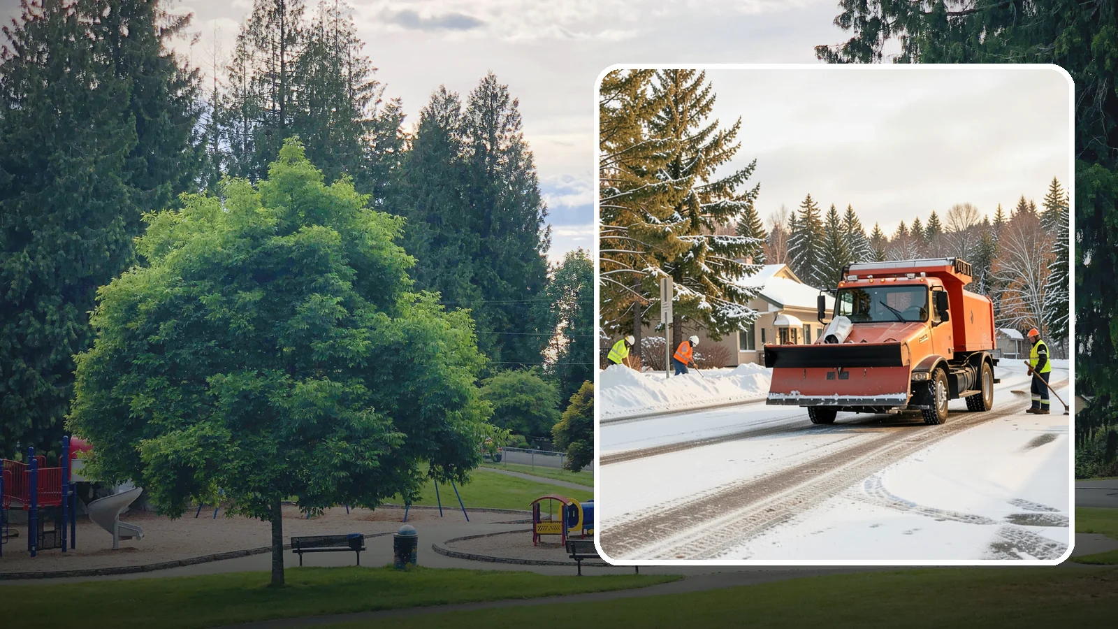 Retail Parking Lot Snow Removal in Bonney Lake, Pierce County, WA - Protect foot traffic and sales by keeping your retail parking lot cleared and safe through every Western Washington winter...