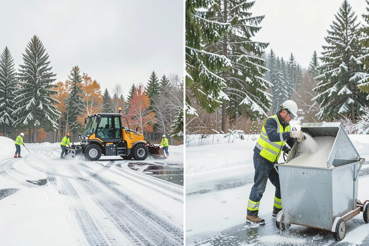 Retail Parking Lot Snow Removal in Bothell, King County, WA - Review store hours, high-traffic zones, and cart return areas