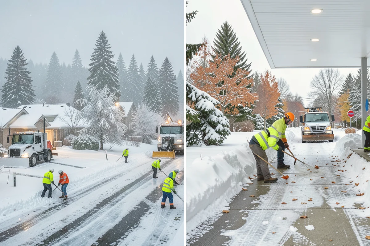 Retail Parking Lot Snow Removal in Brier, Snohomish County, WA - Review store hours, high-traffic zones, and cart return areas