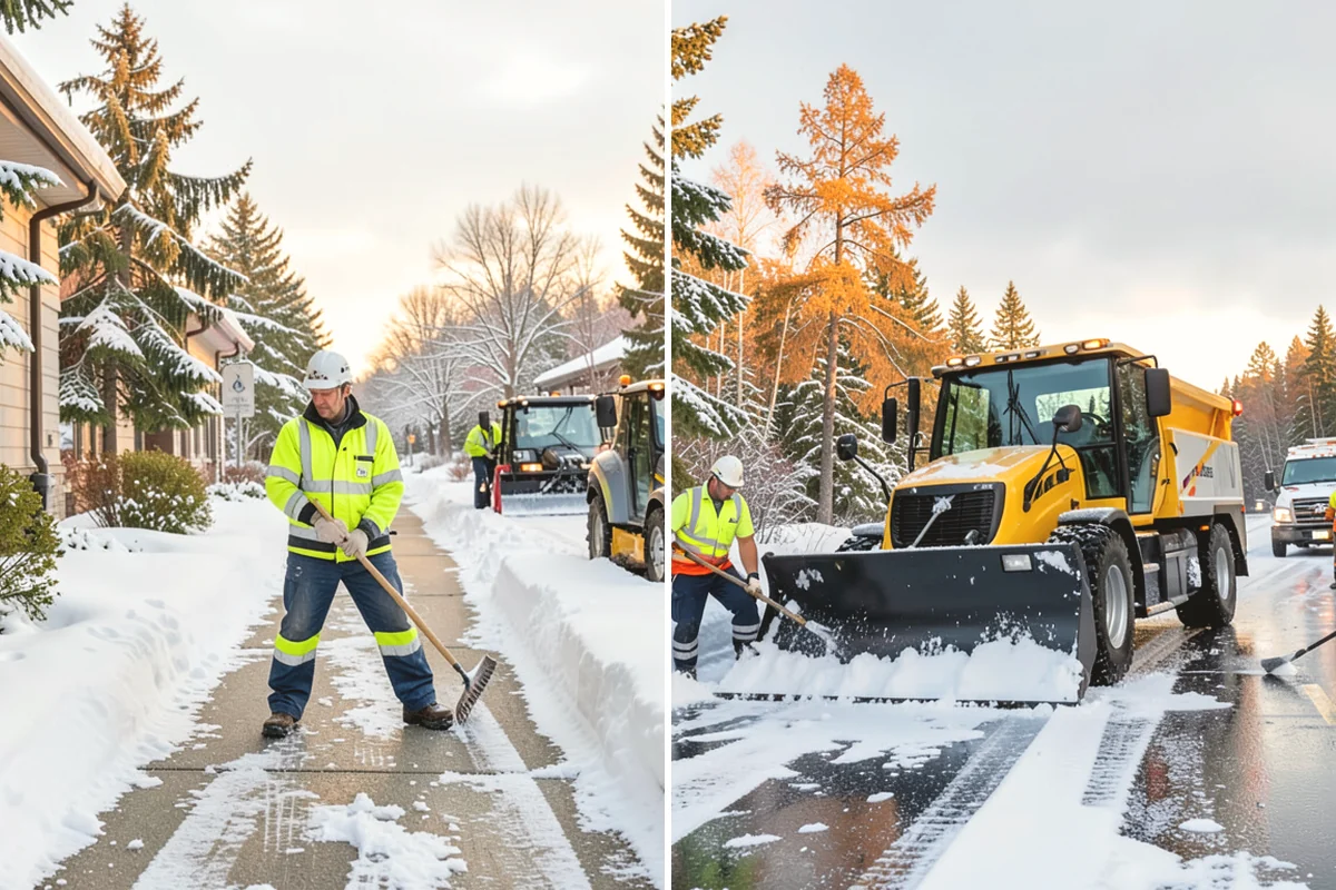 Retail Parking Lot Snow Removal in Burien, King County, WA - Review store hours, high-traffic zones, and cart return areas