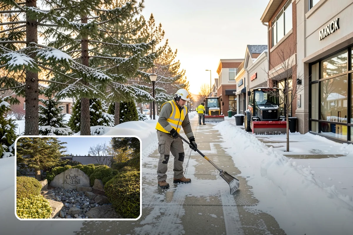 Retail Parking Lot Snow Removal in Clyde Hill, King County, WA - Cleared lots that keep shoppers coming during storms