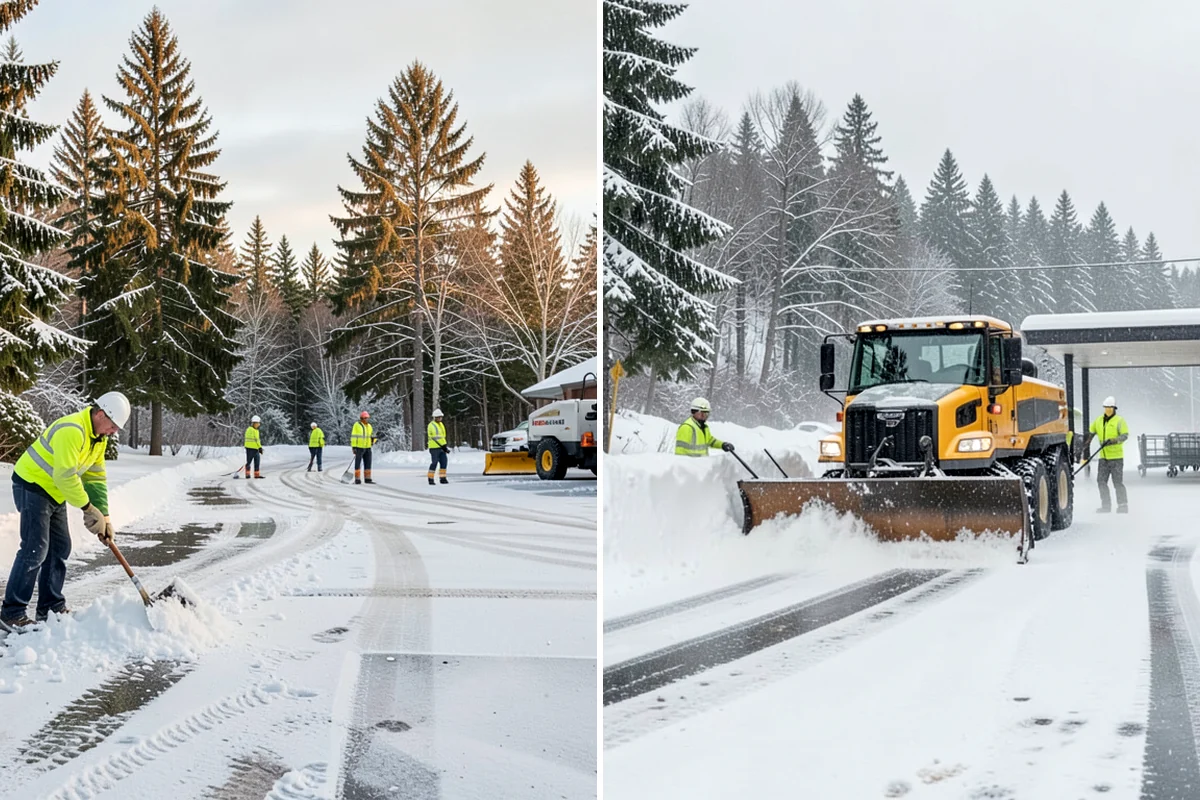 Retail Parking Lot Snow Removal in Clyde Hill, King County, WA - Review store hours, high-traffic zones, and cart return areas