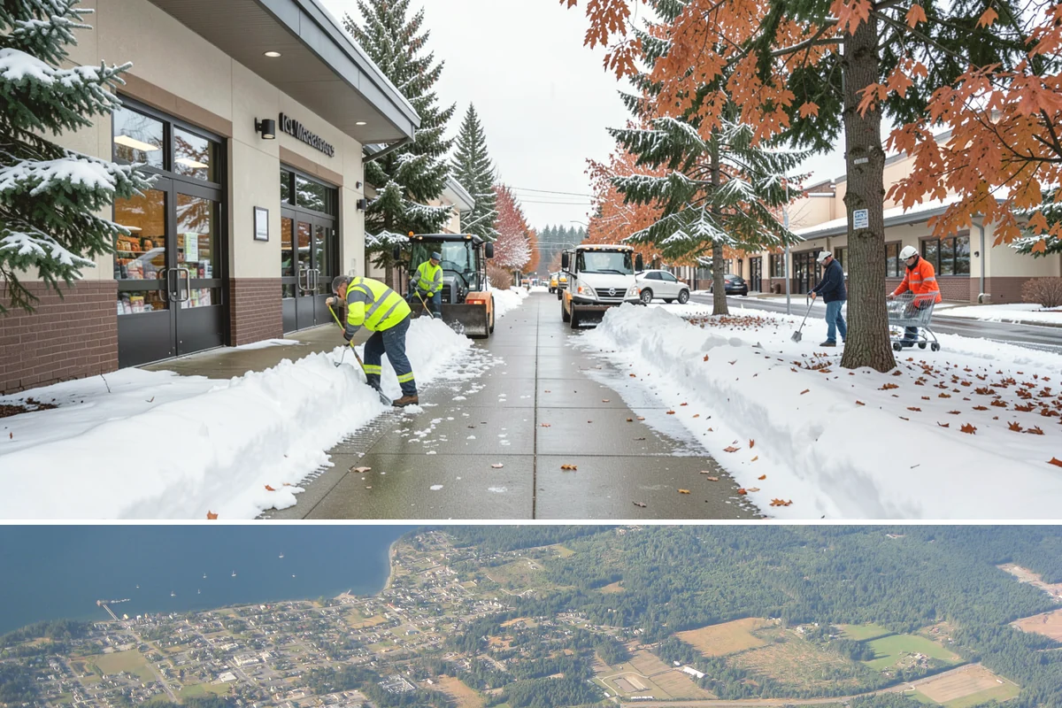 Retail Parking Lot Snow Removal in Coupeville, Island County, WA - Retail lots face the highest exposure during the December holiday shopping season when cold snaps collide with peak customer...